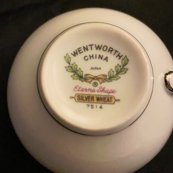 Set of 2 ~ Vintage Wentworth China Wheat Tea Coffee Cup #7514 - Picture 6 of 6
